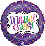 Betallic 18inch Mardi Gras Celebration Holographic - Foil Balloons