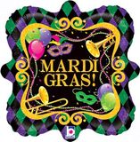 Betallic 18inch Mardi Gras Party Holographic - Foil Balloons