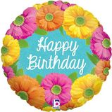 Bright Birthday Blooms Holographic - Foil Balloons