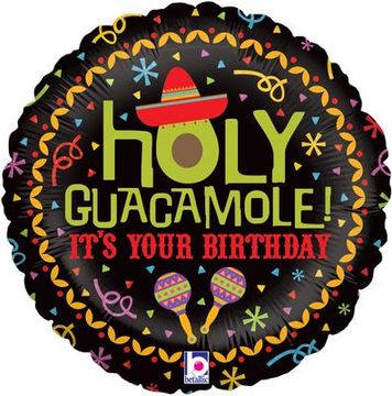 Holy Guacamole Birthday - Foil Balloons