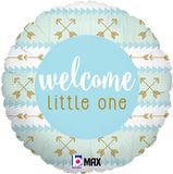 Betallic 18inch Welcome Little One - Blue - Foil Balloons