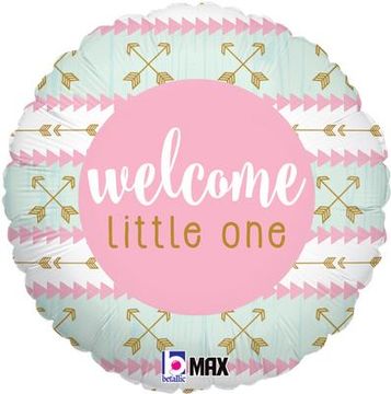 Betallic 18inch Welcome Litte One - Pink - Foil Balloons