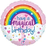 Betallic 18inch Glitter Magical Rainbow Birthday Holographic - Foil Balloons