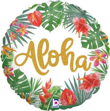 Betallic 18inch Tropical Aloha Holographic - Foil Balloons