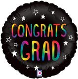 18inch Rainbow Congrats Grad Holographic - Foil Balloons