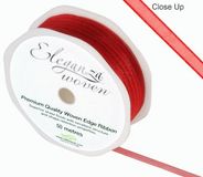 Woven Edge Ribbon 3mm x 50m Red No.16 - Ribbons