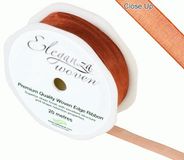 Woven Edge Ribbon 10mm x 20m Copper No.23 - Ribbons