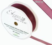 Woven Edge Ribbon 10mm x 20m Burgundy No.17 - Ribbons