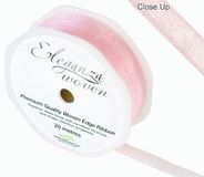 Woven Edge Ribbon 10mm x 20m Lt Pink No.21 - Ribbons