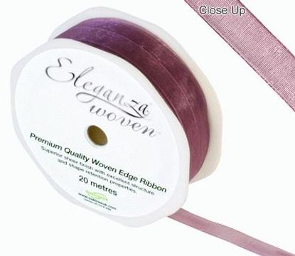 Woven Edge Ribbon 10mm x 20m Grape No.46 - Ribbons