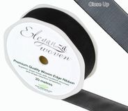 25mm Woven Ribbon Black No.20 - Ribbons