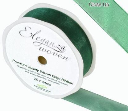 25mm Woven Ribbon Green No.50 - Ribbons