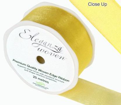 38mm Woven Ribbon Yellow No.11 - Ribbons