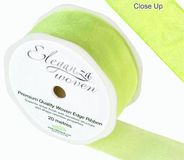 38mm Woven Ribbon Lime Green No.14 - Ribbons