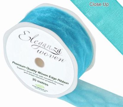 38mm Woven Ribbon Turquoise No.55 - Ribbons