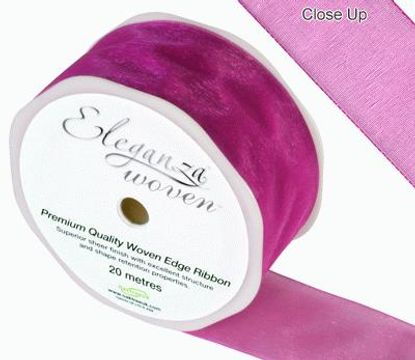 38mm Woven Ribbon Fuchsia No.28 - Ribbons