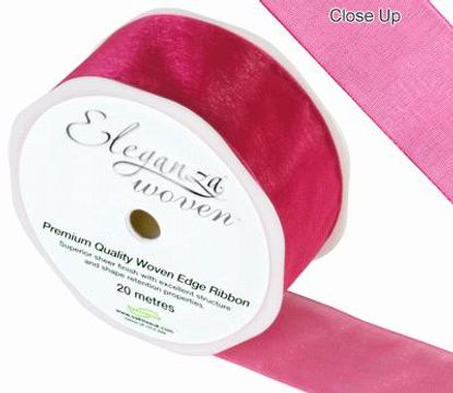 38mm Woven Ribbon Deep Cerise No.30 - Ribbons