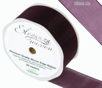 38mm Woven Ribbon Aubergine No.32 - Ribbons