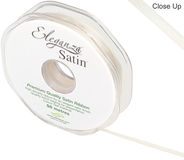 Eleganza Double Faced Satin 3mm x 50m Ivory No.61 - Ribbons