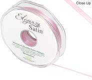 Eleganza Double Faced Satin 3mm x 50m Lt Pink No.21 - Ribbons