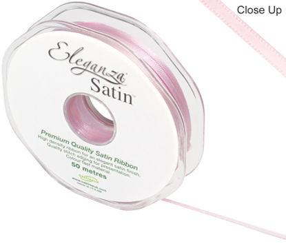 Eleganza Double Faced Satin 3mm x 50m Lt Pink No.21 - Ribbons