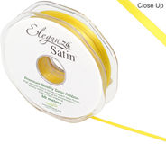 Eleganza Double Faced Satin 3mm x 50m Yellow No.11 - Ribbons