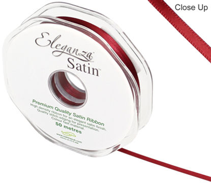 Eleganza Double Faced Satin 3mm x 50m Claret No.31 - Ribbons