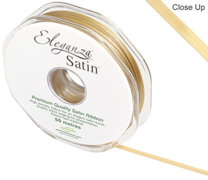 Eleganza Double Faced Satin 3mm x 50m Gold No.35 - Ribbons