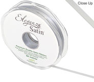 Eleganza Double Faced Satin 3mm x 50m Silver No.24 - Ribbons