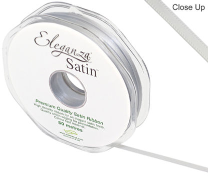 Eleganza Double Faced Satin 3mm x 50m Silver No.24 - Ribbons