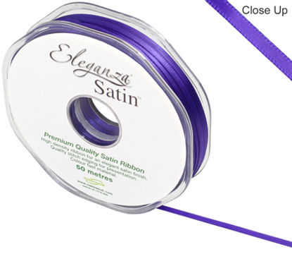 Eleganza Double Faced Satin 3mm x 50m Purple No.36 - Ribbons