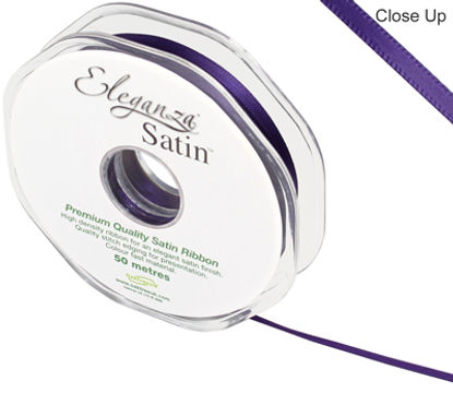 Eleganza Double Faced Satin 3mm x 50m Plum No.49 - Ribbons