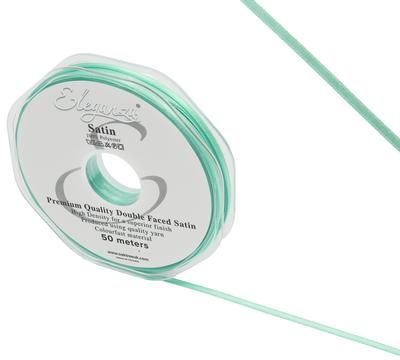 Eleganza Double Faced Satin 3mm x 50m Mint No.13 - Ribbons