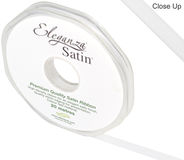 Eleganza Double Faced Satin 6mm x 20m White No.01 - Ribbons