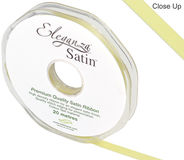 Eleganza Double Faced Satin 6mm x 20m Pale Yellow No.10 - Ribbons