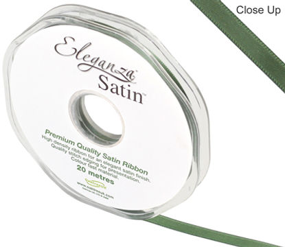 Eleganza Double Faced Satin 6mm x 20m Sage Green No.51 - Ribbons