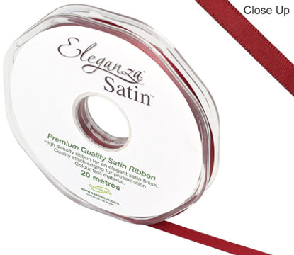 Eleganza Double Faced Satin 6mm x 20m Claret No.31 - Ribbons