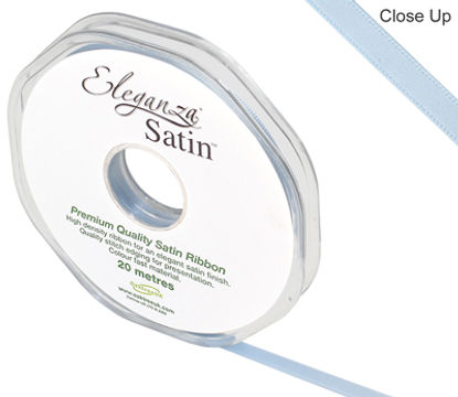 Eleganza Double Faced Satin 6mm x 20m Lt. Blue No.25 - Ribbons