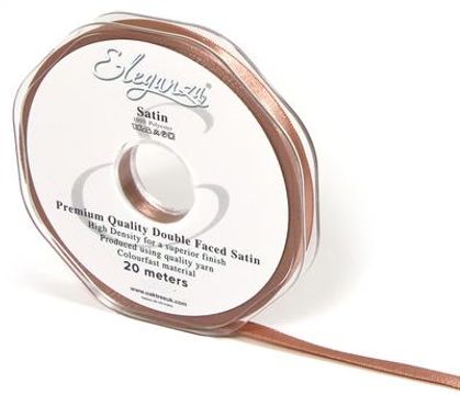 Eleganza Double Faced Satin 6mm x 20m Deep Rose Gold No.88 - Ribbons