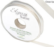 Eleganza Double Faced Satin 10mm x 20m Ivory No.61 - Ribbons