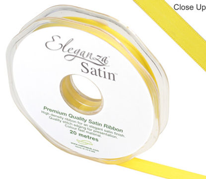 Eleganza Double Faced Satin 10mm x 20m Yellow No.11 - Ribbons