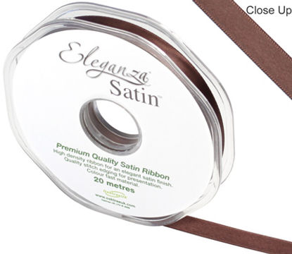 Eleganza Double Faced Satin 10mm x 20m Chocolate No.58 - Ribbons