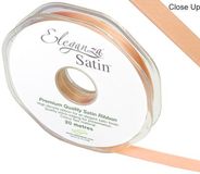 Eleganza Double Faced Satin 10mm x 20m Peach No.05 - Ribbons