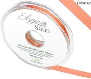 Eleganza Double Faced Satin 10mm x 20m Coral No.79 - Ribbons