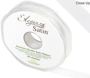 Eleganza Double Faced Satin 15mm x 20m White No.01 - Ribbons