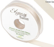 Eleganza Double Faced Satin 15mm x 20m Cream No.62 - Ribbons