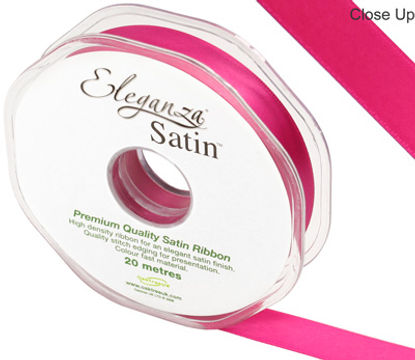 Eleganza Double Faced Satin 15mm x 20m Fuchsia No.28 - Ribbons