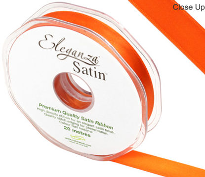 Eleganza Double Faced Satin 15mm x 20m Orange No.04 - Ribbons