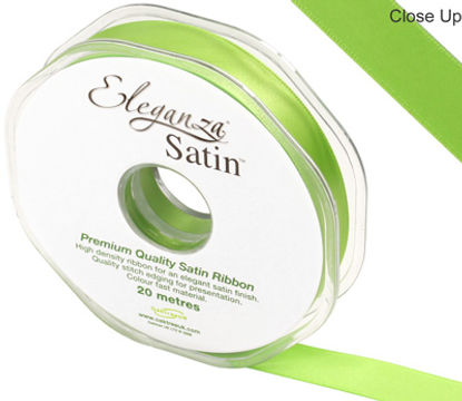 Eleganza Double Faced Satin 15mm x 20m Pistachio No.27 - Ribbons