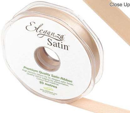 Eleganza Double Faced Satin 15mm x 20m Champagne Gold No.64 - Ribbons